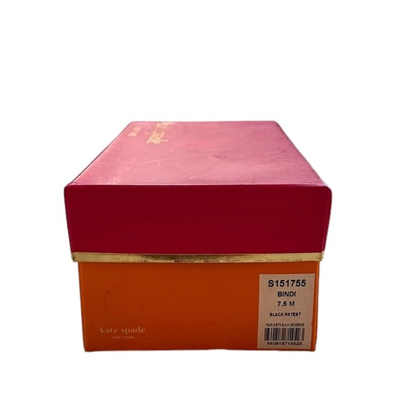 Kate Spade Black Patent Leather Bindi Open Toe Ballet Flats Size 7.5 - Picture 9 of 10